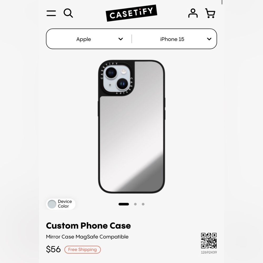 NEW Casetify iPhone 15 Mirror Phone Case